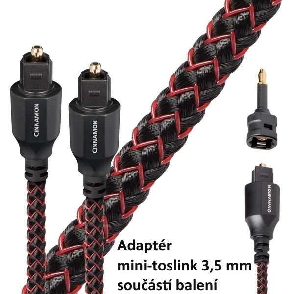 Audioquest Cinnamon Optilink (+ 3,5 mm mini adaptér) - Délka kabelu: 0,75 m Audioquest Cinnamon Optilink (+ 3,5 mm mini adaptér) - Délka kabelu: 0,75 m