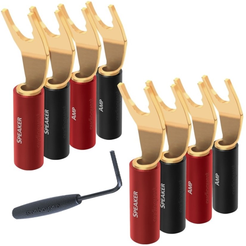 Audioquest SureGrip 100 Gold vidličky (set 8 ks) - Barevné varianty: zlatá