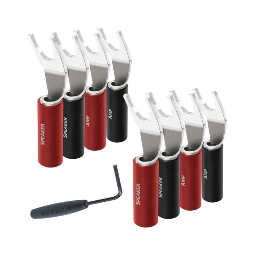 Audioquest SureGrip 100 Silver vidličky (set 8 ks) - Barevné varianty: postříbřené Audioquest SureGrip 100 Silver vidličky (set 8 ks) - Barevné varianty: postříbřené