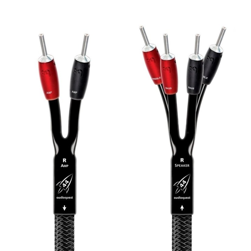 Audioquest Rocket 44 SBW stříbřené banánky - Délka kabelu: 2 x 4 m