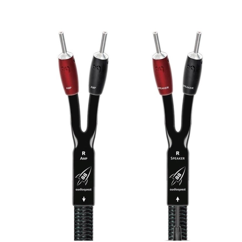 Audioquest Rocket 88 FR stříbřené banánky - Délka kabelu: 2 x 2 m