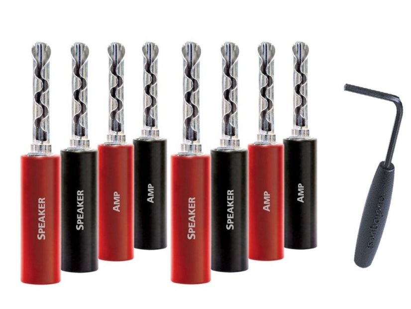 Audioquest SureGrip 100 BFA Silver Banana (set 8 ks) - Barevné varianty: postříbřené